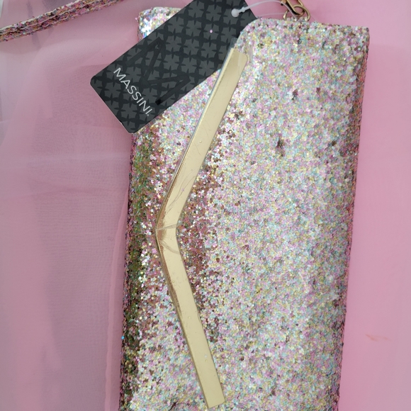 FINAL PRICE: Massini clutch wristlet wallet NWT glitter  BEAUTIFUL! - Picture 12 of 16